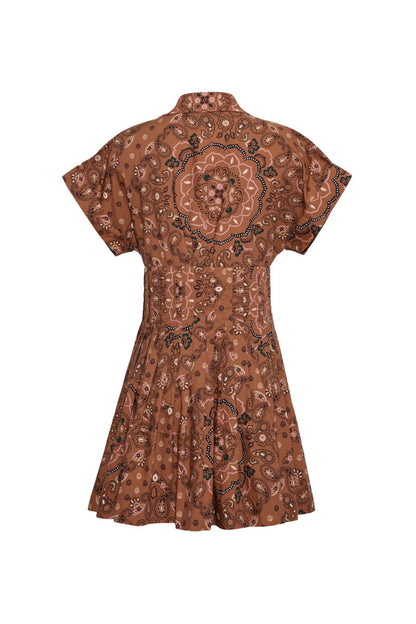 Nash Mini Dress in Bandana Camel