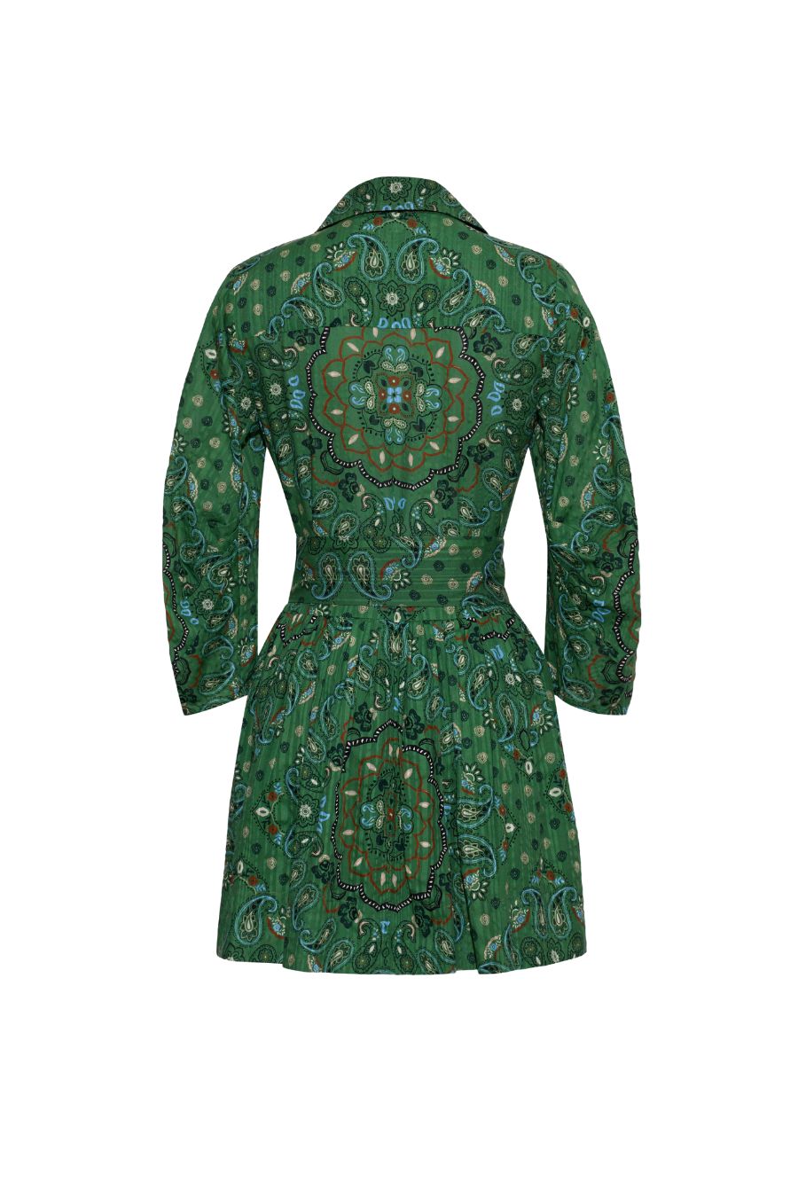 Raya Mini Dress in Bandana Green