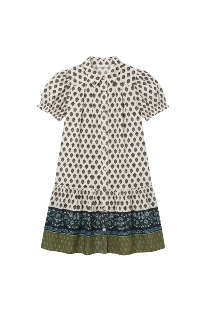 Drifter Mini Dress in Thistle & Vine Cream