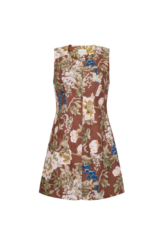 Rhapsody Dress in Flora Meadow Brown