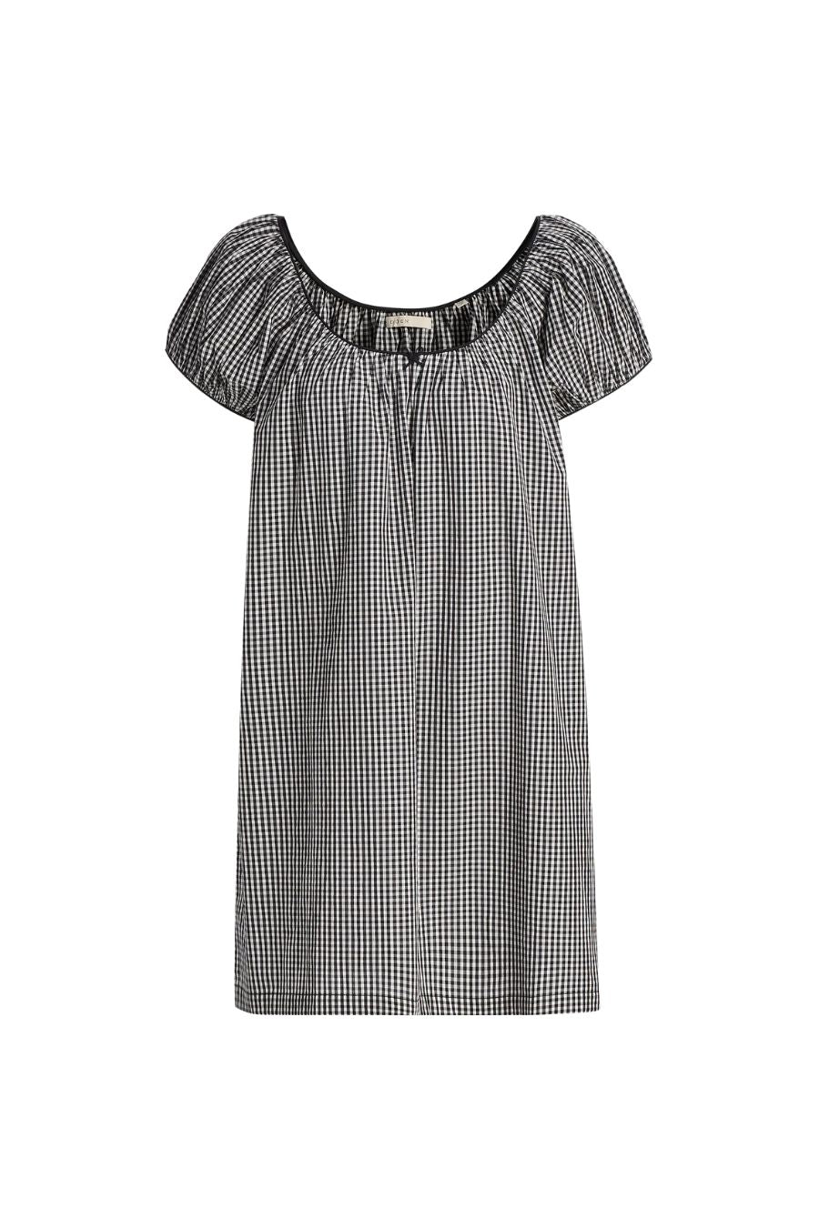 Julia Dress in Noir La Maddalena Gingham