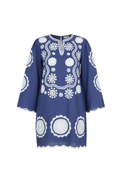 Alice Mini Dress in Indigo