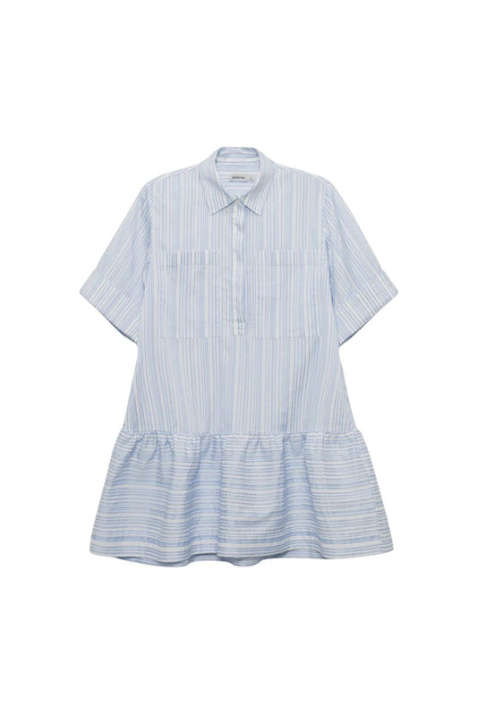 Cris Cotton Shirt Dress in Blue Stripe
