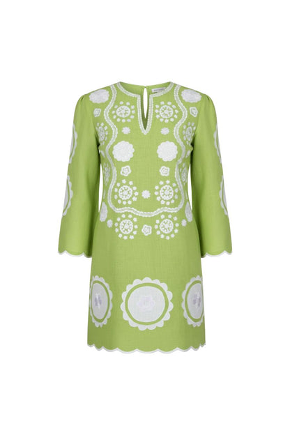 Alice Mini Dress in Lime