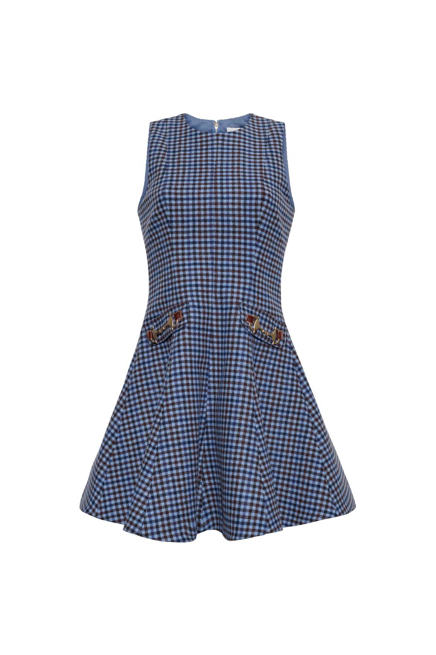 Burns Dress in Edmound Plaid Blue