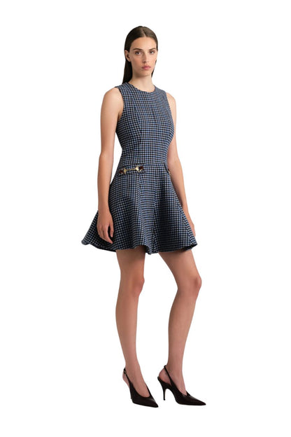 Burns Dress in Edmound Plaid Blue