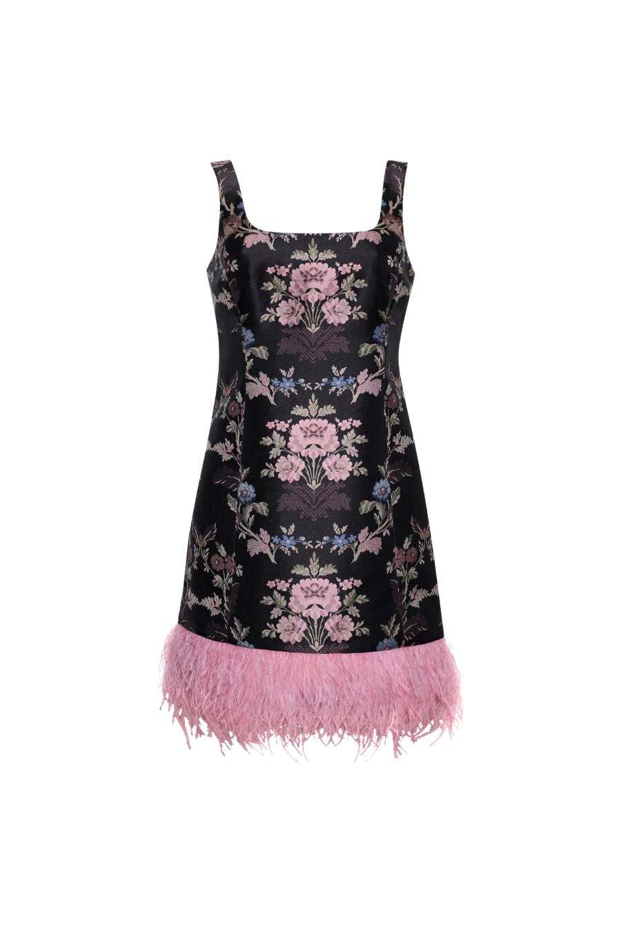Carlie Mini Dress in Trellis Jacquard Maroon
