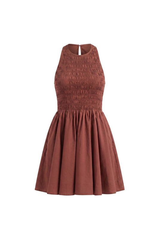 Florie Dress in Adobe Brown