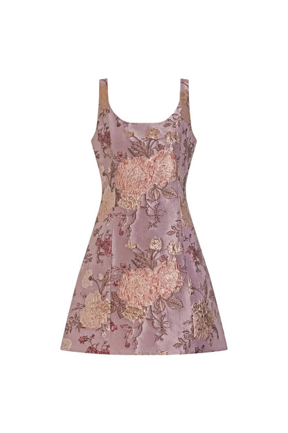DELPHINE Cecily Dress in Rosewater Multi, designer dress