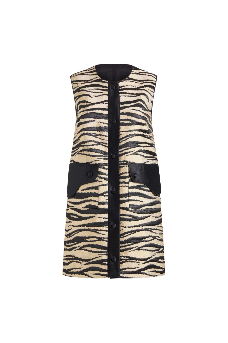 TS Pearsei Zebra-Striped Mini Dress