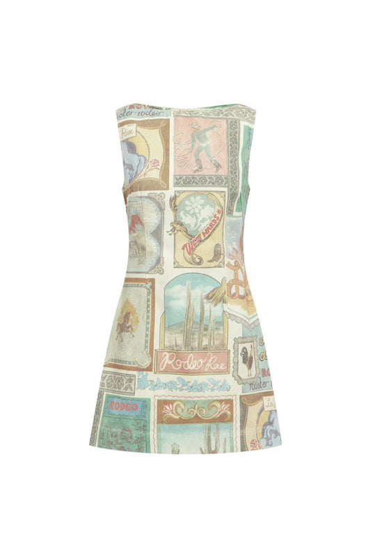 Andie Denim Mini Dress in Multi