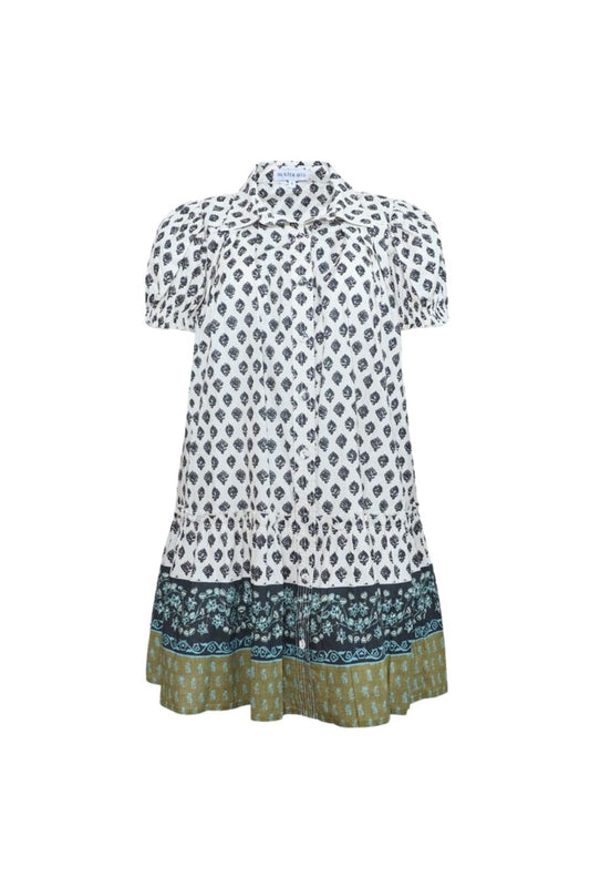 Drifter Mini Dress in Thistle & Vine Cream