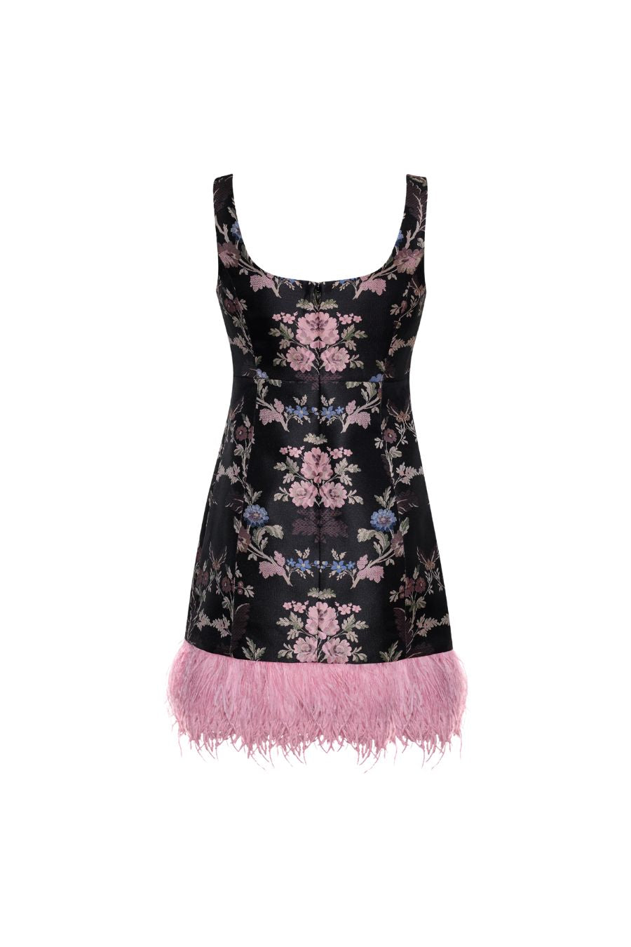 Carlie Mini Dress in Trellis Jacquard Maroon