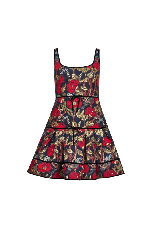 Rosalind Dress in Palais Floral Gold by Hunter Bell