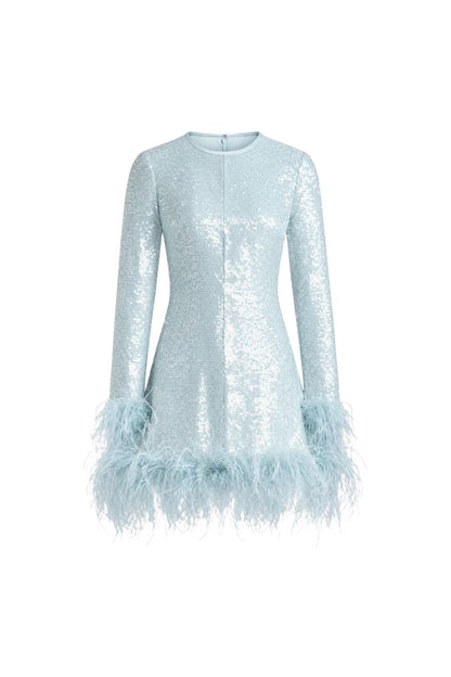 TS Althea Sequin/Feather Mini Dress
