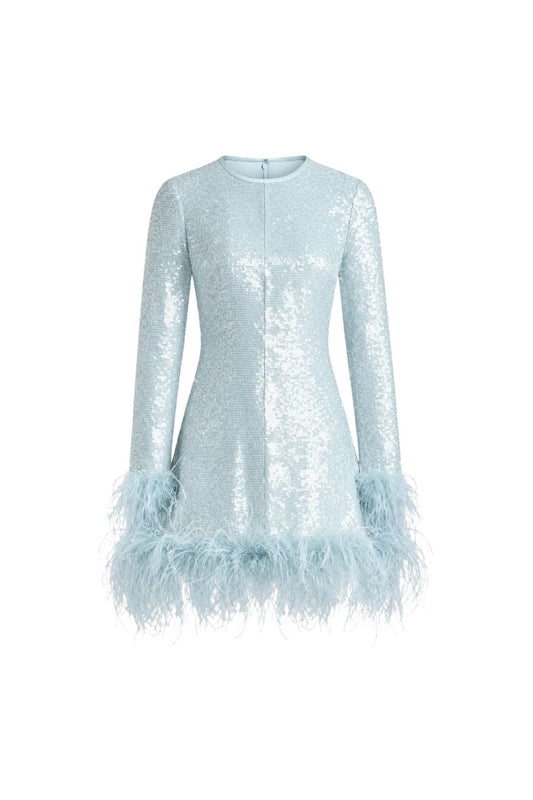 TS Althea Sequin/Feather Mini Dress