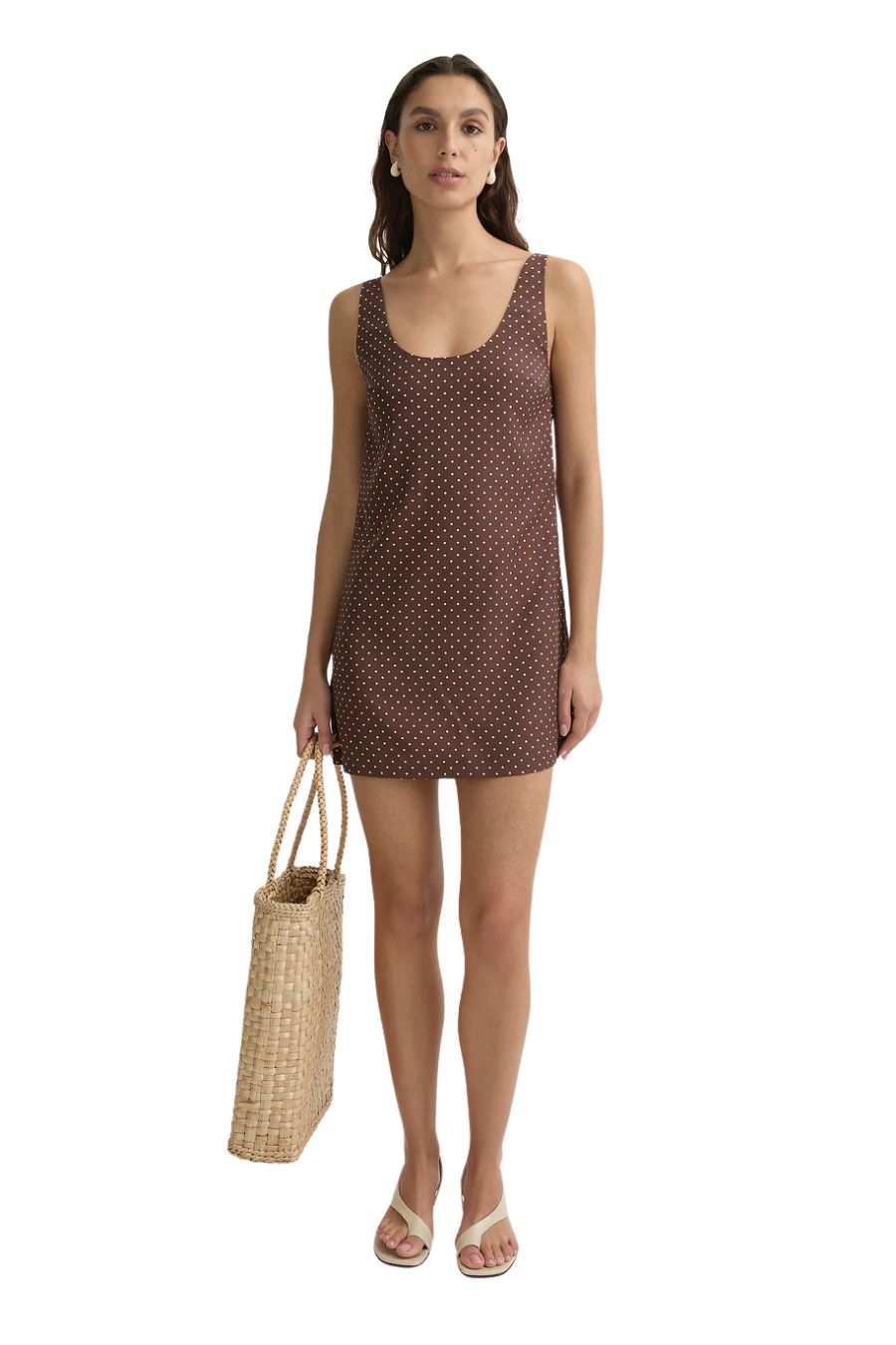 Evie Dress in Chocolate Vanilla Polka Dot