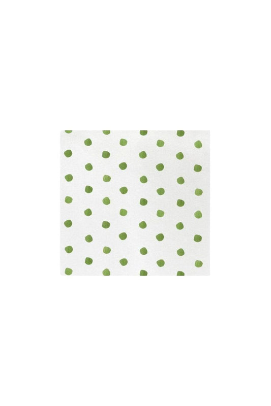 Papersoft Dot Cocktail Napkins in Green