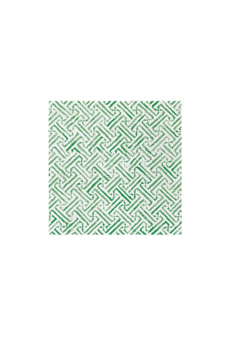 Papersoft Greek Key Green Dinner Napkins