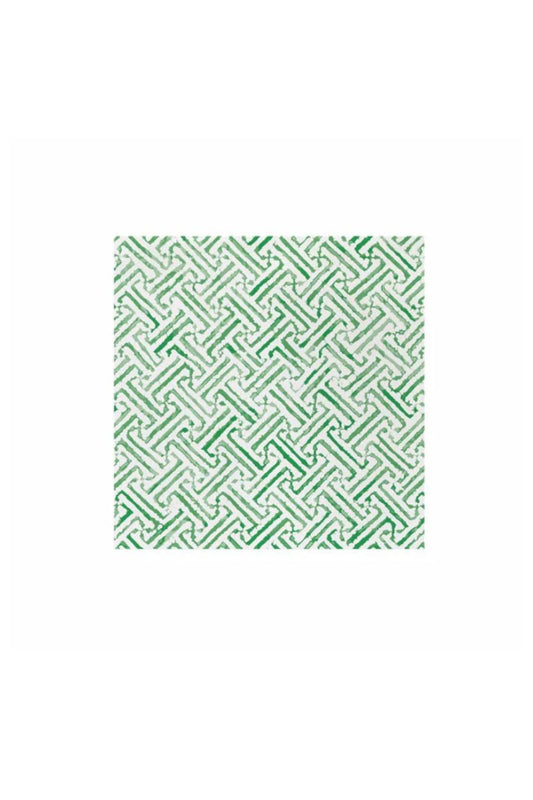 Papersoft Greek Key Green Dinner Napkins