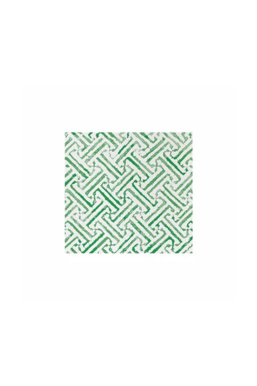 Papersoft Greek Key Green Cocktail Napkins