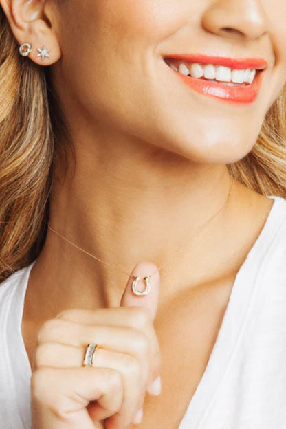 Baguette Horseshoe Necklace