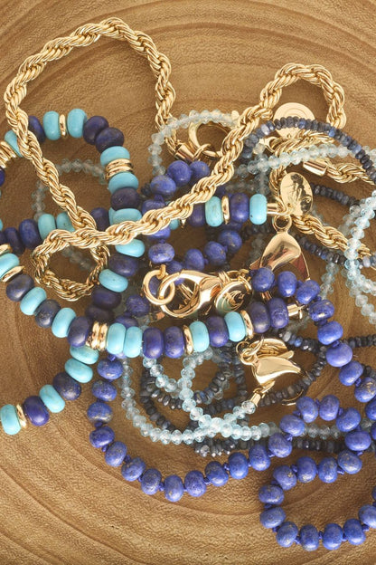 Double Wrap Kyanite Beaded Necklace