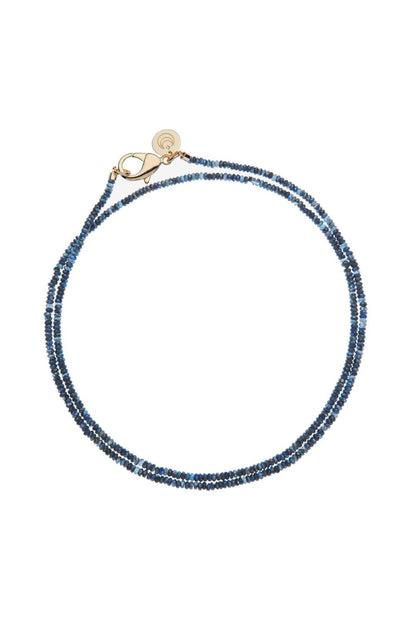 Double Wrap Kyanite Beaded Necklace
