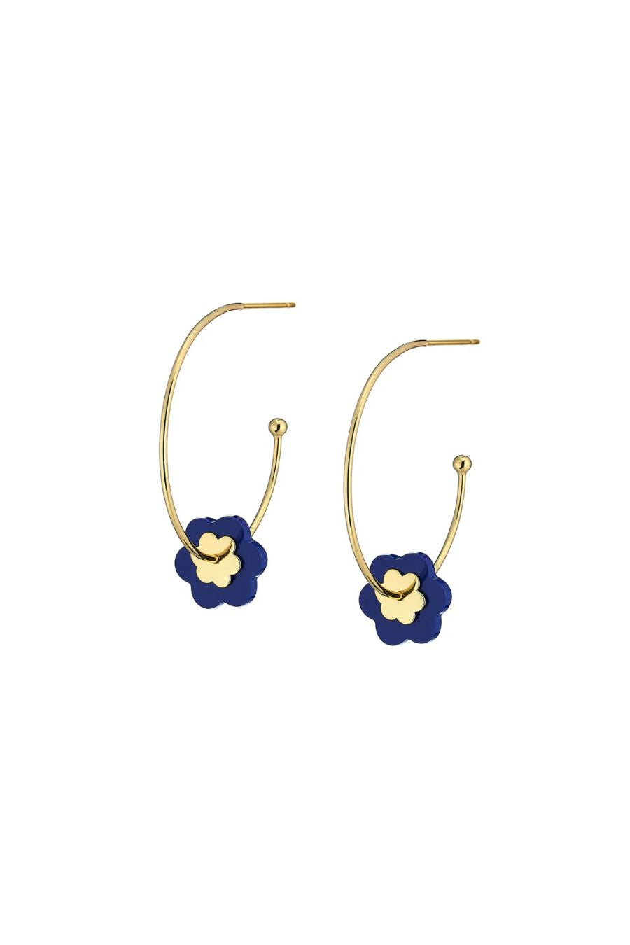 Flower Hoop Stacked Lapis