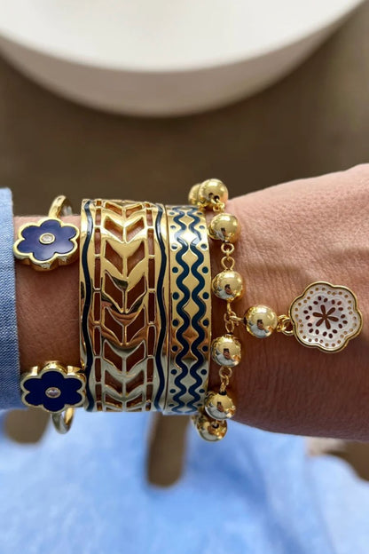 Petite Petal Cuff in Blue Lapis