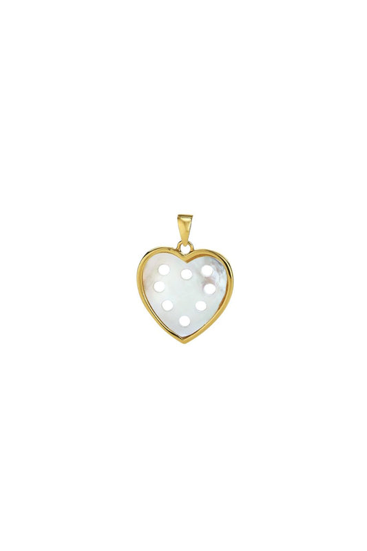 Petite Heart Pendant in Mother of Pearl