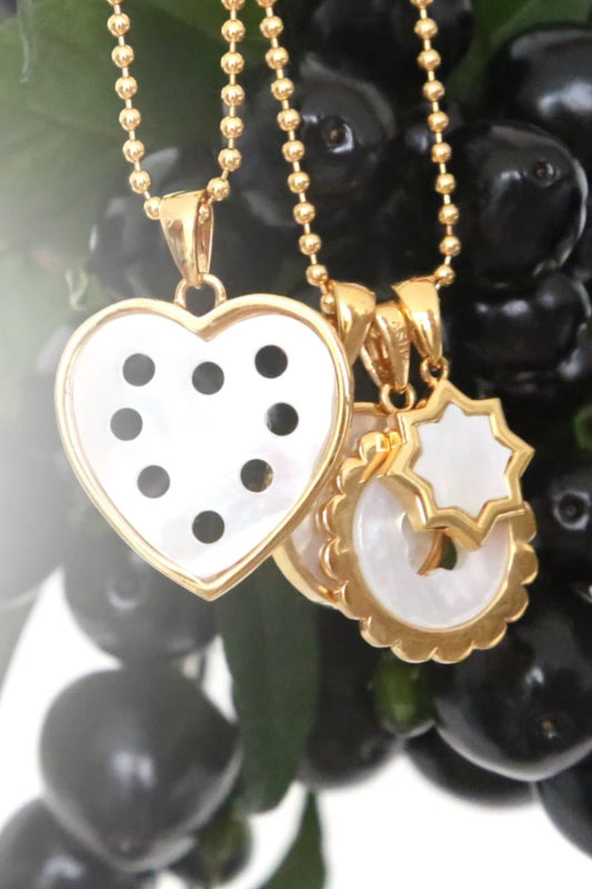 Petite Heart Pendant in Mother of Pearl