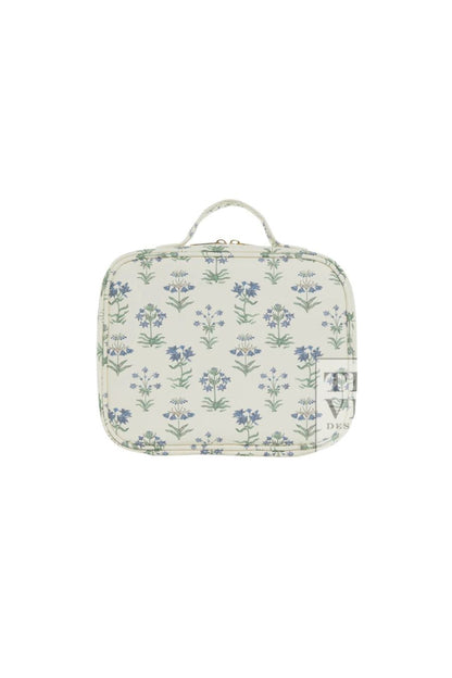 LUXE TRVL2 Cosmetic Toiletry Case Provence with Green Pinstripe Liner
