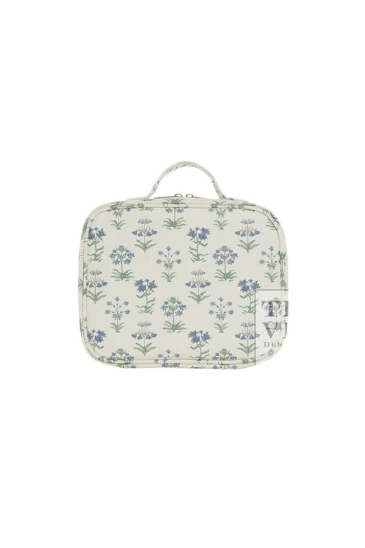 TRVL Design LUXE TRVL2 Cosmetic Toiletry Case Provence with Green Pinstripe Liner