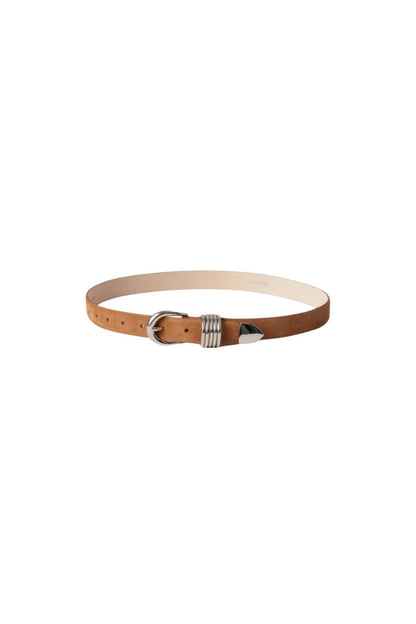 Hollyhock Suede in Caramel & Silver