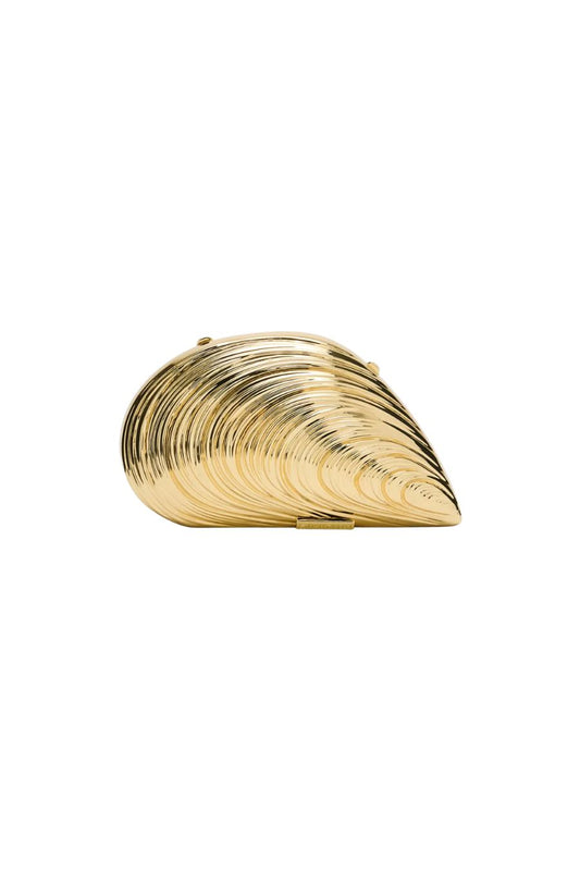 Bridget Metal Oyster Shell Clutch Bag