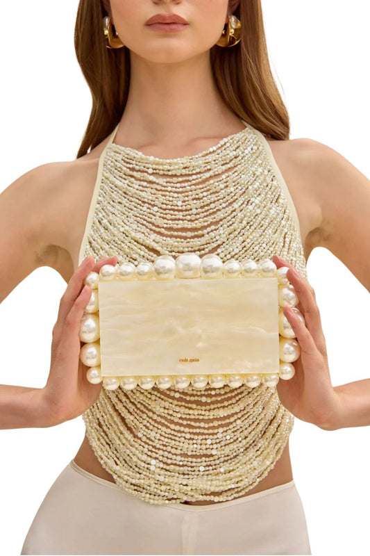 Eos Clutch in Ivory