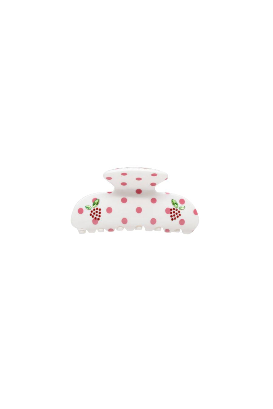Sweetheart Clip in Coconut Berry Dot