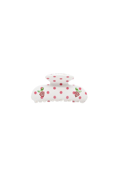 Sweetheart Clip in Coconut Berry Dot