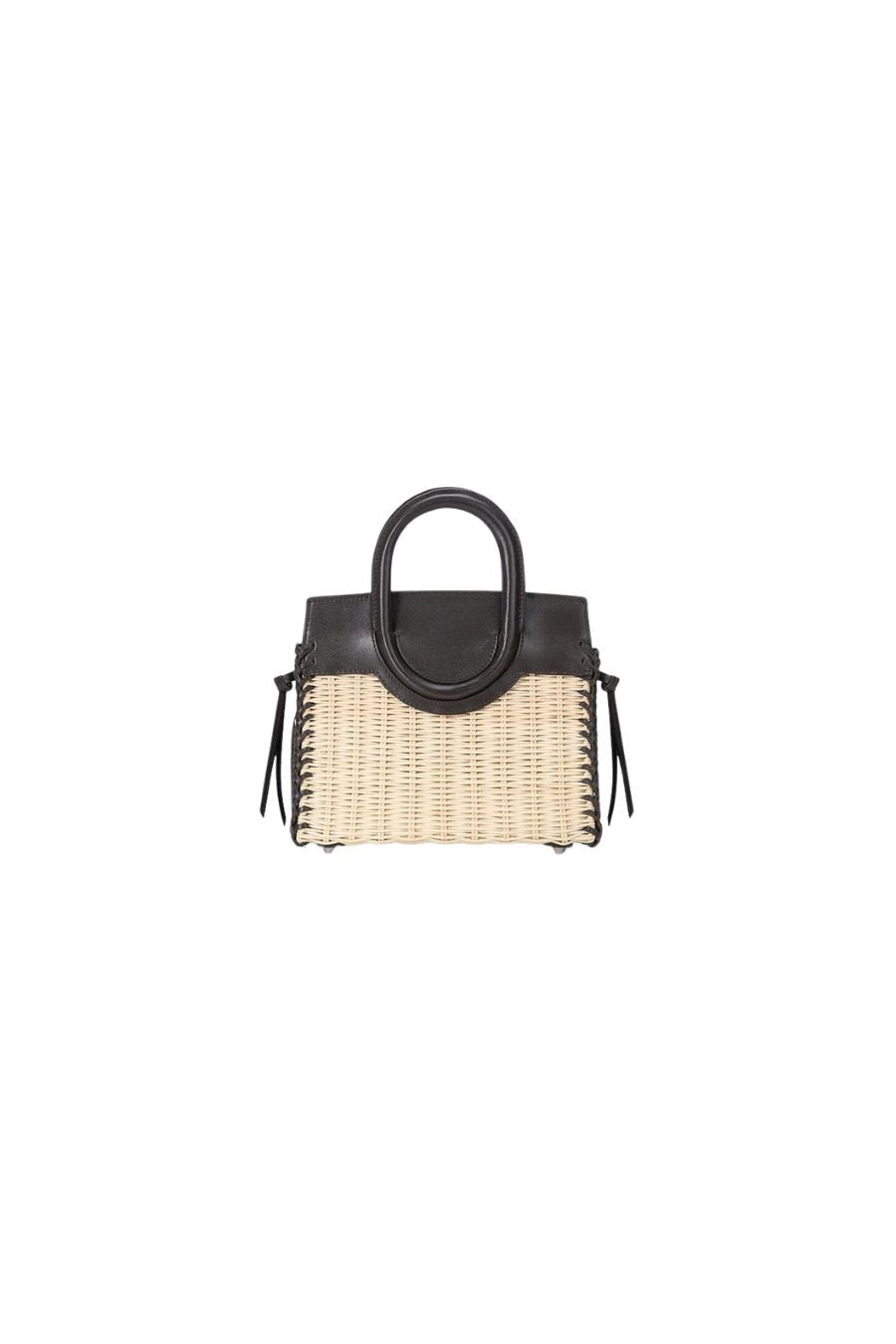 Maude Mini Wicker Carryall in Espresso