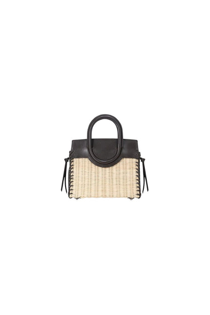 Maude Mini Wicker Carryall in Espresso