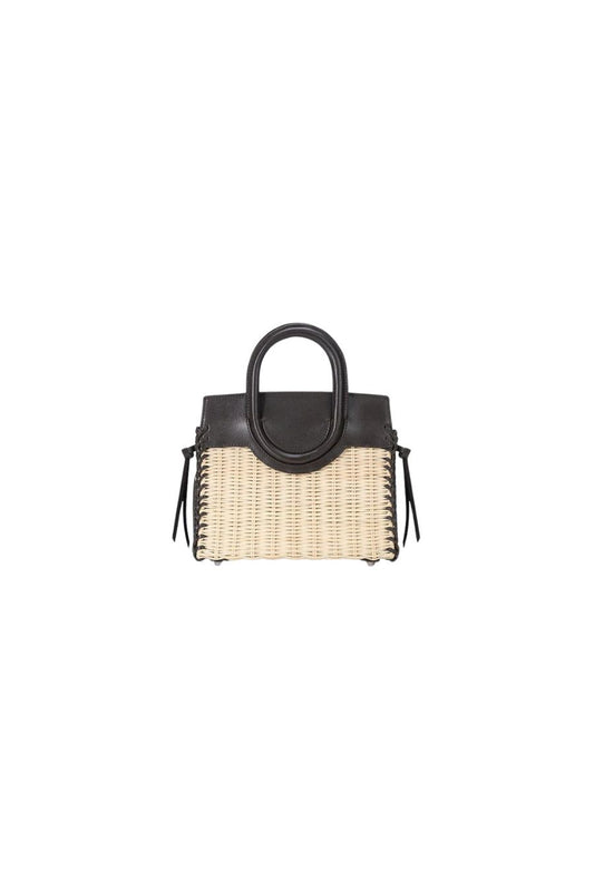Maude Mini Wicker Carryall in Espresso