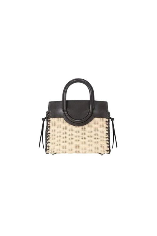 Maude Mini Wicker Carryall in Espresso