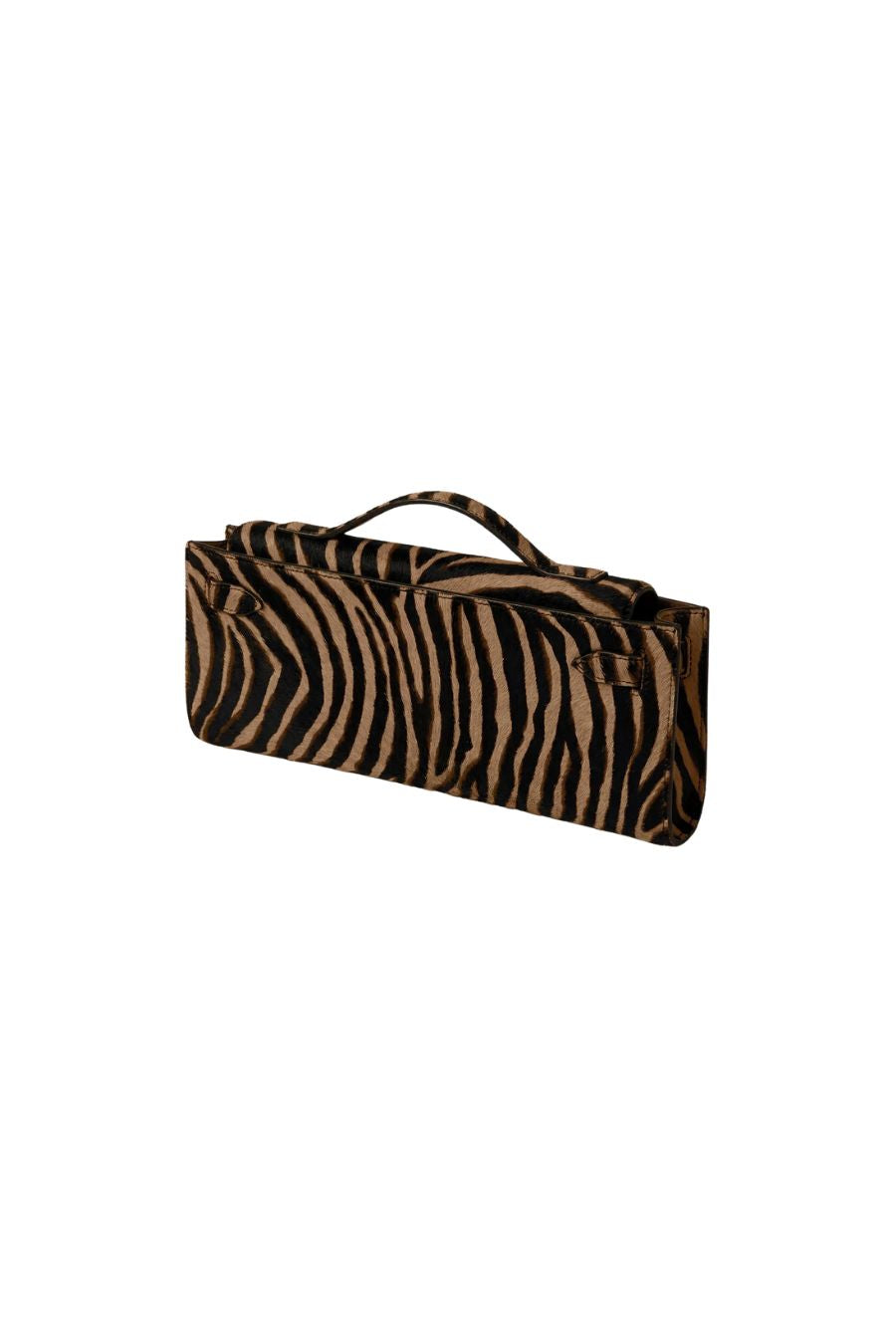 Calf Hair Dash Clutch in Tan Multi