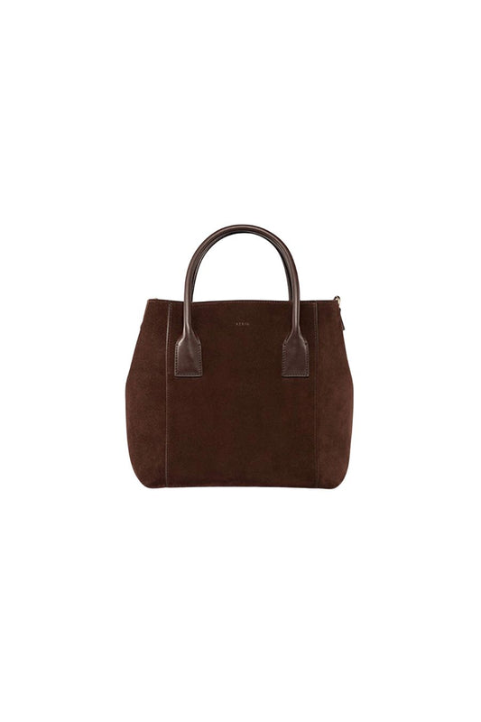 Suede Nano Weekender Bag in Chocolate