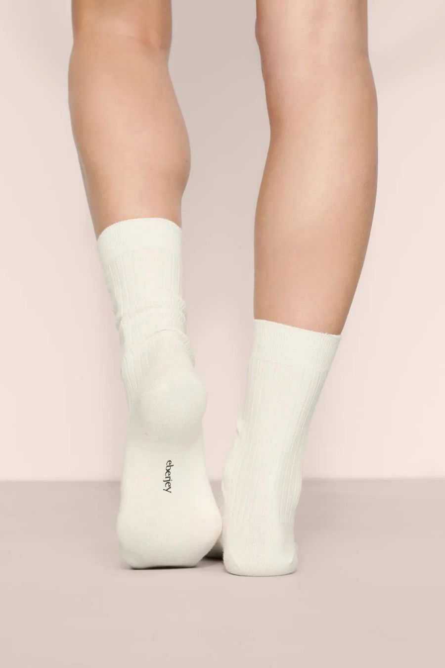 Essential Rib Sock in Ivory by Eberjey