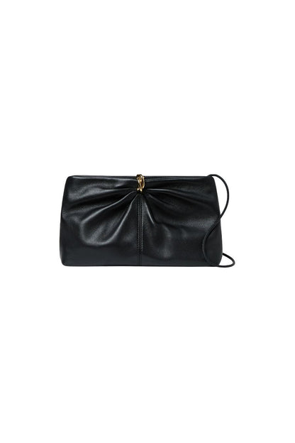 Corrine Gathered Clutch in Black