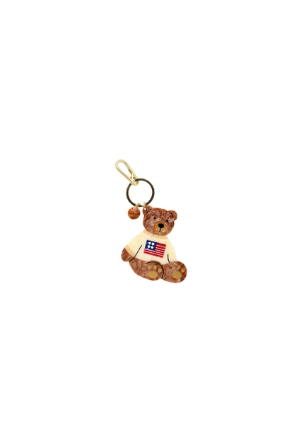 Americana Teddy Bear Bag Charm + Keychain