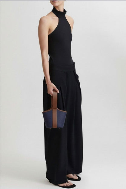 Narita S Verneuil Mini Navy Sellier Brown