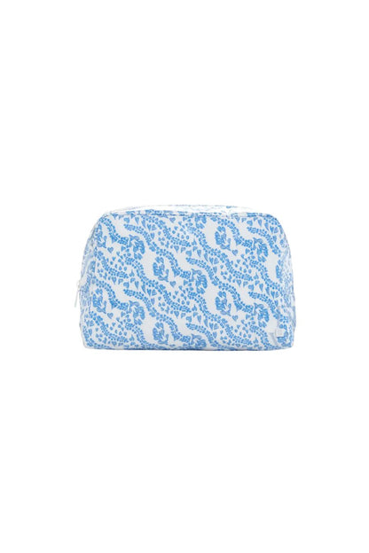 Luxe Gloss Wash Bag Large in All Heart Blue